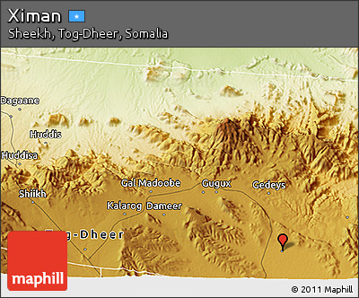 Physical 3D Map of Ximan