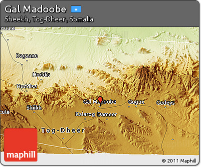 Physical 3D Map of Gal Madoobe