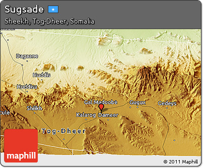 Physical 3D Map of Sugsade