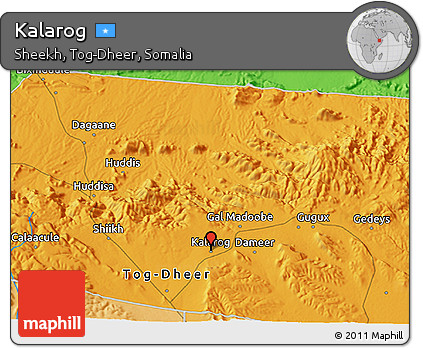 Political 3D Map of Kalarog