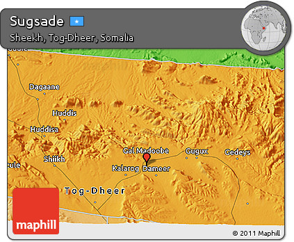 Political 3D Map of Sugsade