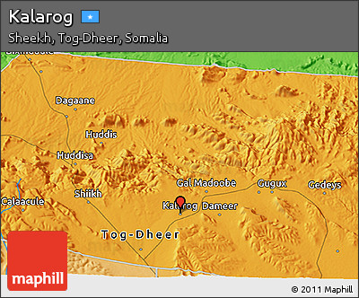 Political 3D Map of Kalarog