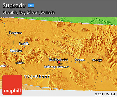 Political 3D Map of Sugsade
