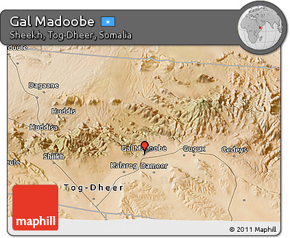 Satellite 3D Map of Gal Madoobe