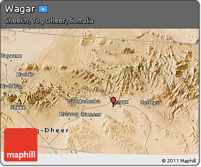 Satellite 3D Map of Wagar