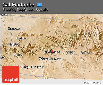 Satellite 3D Map of Gal Madoobe