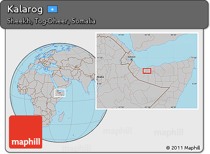 Gray Location Map of Kalarog