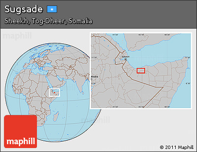 Gray Location Map of Sugsade