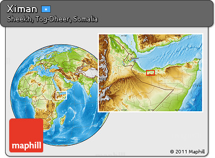 Physical Location Map of Ximan