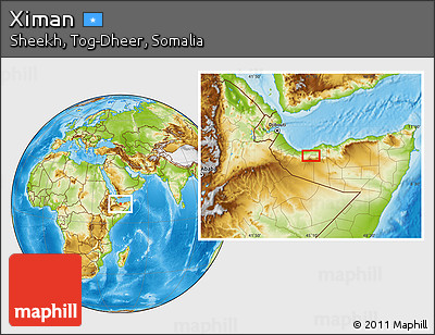 Physical Location Map of Ximan