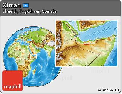 Physical Location Map of Ximan