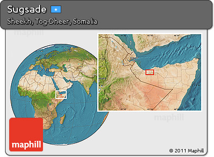 Satellite Location Map of Sugsade