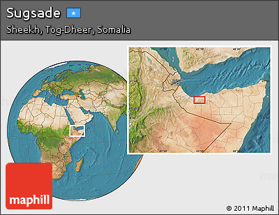 Satellite Location Map of Sugsade