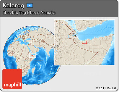 Shaded Relief Location Map of Kalarog