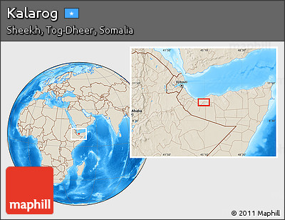 Shaded Relief Location Map of Kalarog