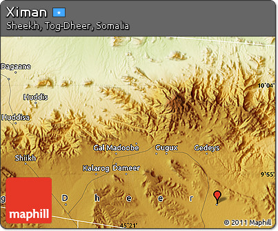 Physical Map of Ximan