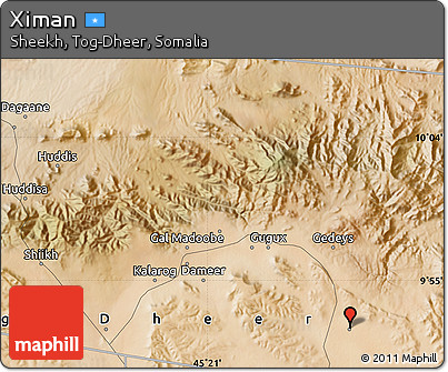 Satellite Map of Ximan