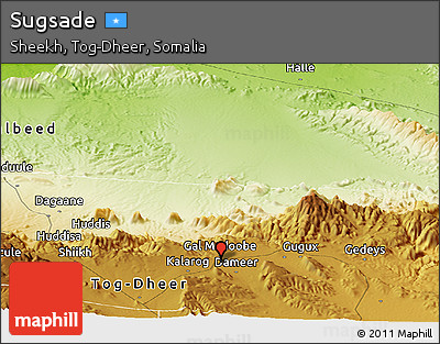 Physical Panoramic Map of Sugsade