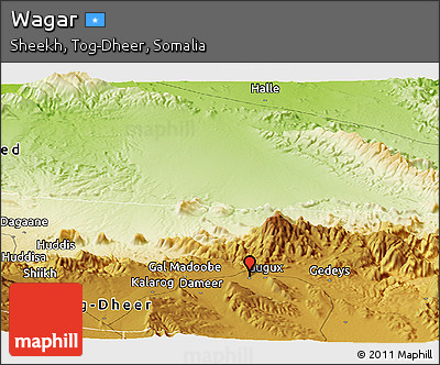 Physical Panoramic Map of Wagar