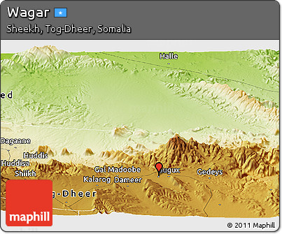 Physical Panoramic Map of Wagar