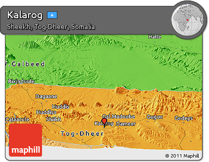 Political Panoramic Map of Kalarog