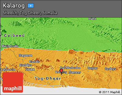 Political Panoramic Map of Kalarog