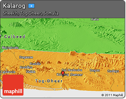 Political Panoramic Map of Kalarog