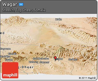 Satellite Panoramic Map of Wagar