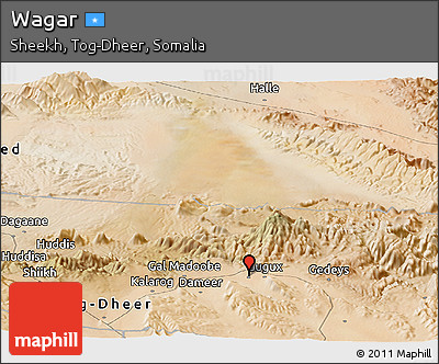 Satellite Panoramic Map of Wagar