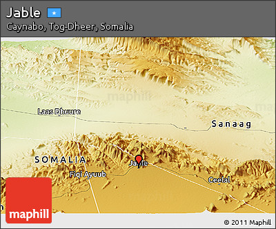 Physical Panoramic Map of Jable