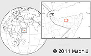 Blank Location Map of Jidbaale