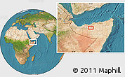 Satellite Location Map of Jidbaale