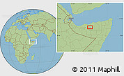 Savanna Style Location Map of Jidbaale