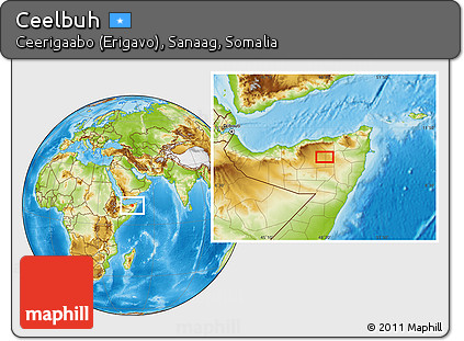 Physical Location Map of Ceelbuh