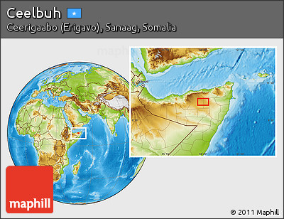 Physical Location Map of Ceelbuh