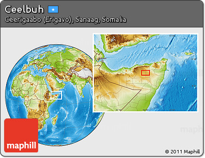 Physical Location Map of Ceelbuh
