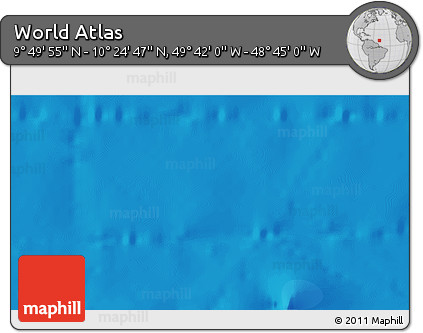 Political 3D Map of the Area around 10° 7' 21" N, 49° 13' 30" W