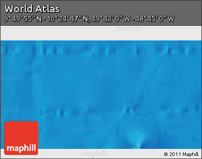 Political 3D Map of the Area around 10° 7' 21" N, 49° 13' 30" W