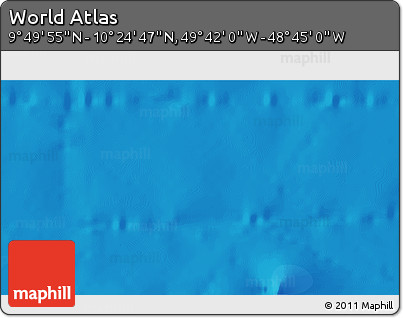 Political 3D Map of the Area around 10° 7' 21" N, 49° 13' 30" W