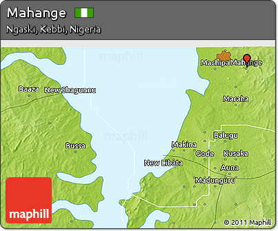 Physical 3D Map of Mahange