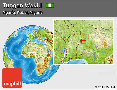 Physical Location Map of Tungan Wakili