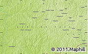 Physical Map of the area around 10° 7' 21" N, 4° 10' 30" W