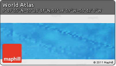 Physical Panoramic Map of the Area around 10° 7' 21" N, 55° 10' 29" W