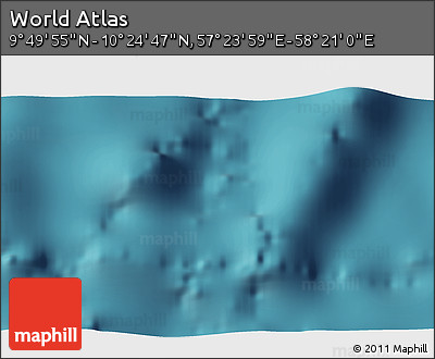 Satellite 3D Map of the Area around 10° 7' 21" N, 57° 52' 30" E