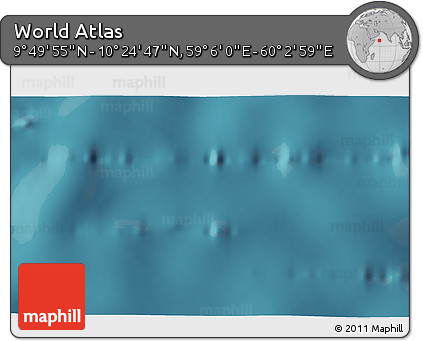 Satellite 3D Map of the Area around 10° 7' 21" N, 59° 34' 30" E