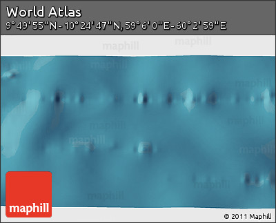Satellite 3D Map of the Area around 10° 7' 21" N, 59° 34' 30" E