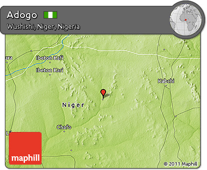 Physical 3D Map of Adogo