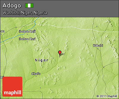 Physical 3D Map of Adogo