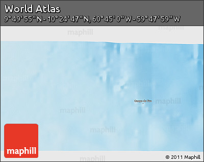 Physical 3D Map of the Area around 10° 7' 21" N, 60° 16' 29" W
