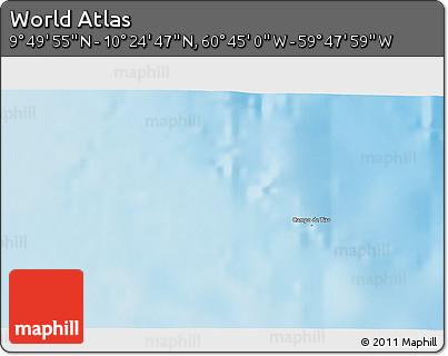 Physical 3D Map of the Area around 10° 7' 21" N, 60° 16' 29" W